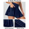 Ewedoos Womens Tennis Skirt with Shorts Underneath Pleated Tennis Skirts for Women Golf Athletic Skorts with Pockets(Navy)