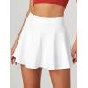 Ewedoos Womens Tennis Skirt with Shorts Underneath Pleated Tennis Skirts for Women Golf Athletic Skorts with Pockets(White)