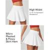 Ewedoos Womens Tennis Skirt with Shorts Underneath Pleated Tennis Skirts for Women Golf Athletic Skorts with Pockets(White)