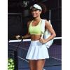 Ewedoos Womens Tennis Skirt with Shorts Underneath Pleated Tennis Skirts for Women Golf Athletic Skorts with Pockets(White)