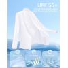 Ewedoos Women’s UPF 50+ Sun Shirts Sun Protection Clothing Lightweight Cardigans with Pockets Long Sleeve Beach Cover Up(White)