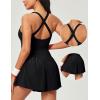 Ewedoos Womens Workout Romper for women 2025 Padded Athletic Romper One Piece for Women Gym Running summer Jumpsuit Clothes(Black)