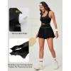 Ewedoos Womens Workout Romper for women 2025 Padded Athletic Romper One Piece for Women Gym Running summer Jumpsuit Clothes(Black)