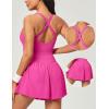 Ewedoos Womens Workout Romper for women 2025 Padded Athletic Romper One Piece for Women Gym Running summer Jumpsuit Clothes(Pink)