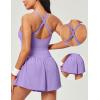 Ewedoos Womens Workout Romper for women 2025 Padded Athletic Romper One Piece for Women Gym Running summer Jumpsuit Clothes(Purple)