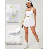 Ewedoos Womens Workout Romper for women 2025 Padded Athletic Romper One Piece for Women Gym Running summer Jumpsuit Clothes(White)