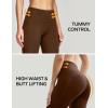 Ewedoos Women’s Yoga Pants with Pockets Leggings for Women Tummy Control Workout Leggings for Women Compression Leggings(Brown Leggings)