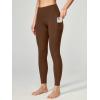Ewedoos Women’s Yoga Pants with Pockets Leggings for Women Tummy Control Workout Leggings for Women Compression Leggings(Brown Leggings)