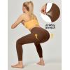 Ewedoos Women’s Yoga Pants with Pockets Leggings for Women Tummy Control Workout Leggings for Women Compression Leggings(Brown Leggings)