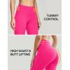 Ewedoos Women’s Yoga Pants with Pockets Leggings for Women Tummy Control Workout Leggings for Women Compression Leggings(Hot Pink Leggings)