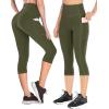 Ewedoos womens Capri(Dark Green Capris Water Resistant)