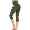 Ewedoos womens Capri(Dark Green Capris Water Resistant)