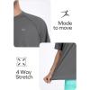 Men’s Swim Shirt Quick Dry Sun Shirts UPF50+ Rash Guard for Men Short Sleeve UV Sun Protection Beach Shirts(Dark Grey)