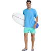 Men’s Swim Shirt Quick Dry Sun Shirts UPF50+ Rash Guard for Men Short Sleeve UV Sun Protection Beach Shirts(Sky Blue)