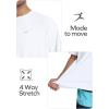 Men’s Swim Shirt Quick Dry Sun Shirts UPF50+ Rash Guard for Men Short Sleeve UV Sun Protection Beach Shirts(White)