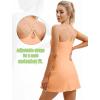 Womens Tennis Dress, Athletic Dress with Built-in Bra & Shorts Pockets Summer Dresses for Women Golf Outfits for Workout(Apricot Sherbet)