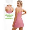 Womens Tennis Dress, Athletic Dress with Built-in Bra & Shorts Pockets Summer Dresses for Women Golf Outfits for Workout(Pink)