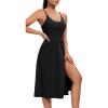 Athletic Dress with Built in Shorts & Bra Adjustable Straps Workout Dress for Tennis Golf Midi Dresses for Women(Black)