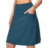 Ewedoos 20″ Knee Length Skorts Skirts for Women with Pockets Golf Tennis Skirt High Waisted Athletic Skorts Casual Summer(Indigo)