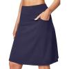 Ewedoos 20″ Knee Length Skorts Skirts for Women with Pockets Golf Tennis Skirt High Waisted Athletic Skorts Casual Summer(Navy Blue)
