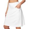 Ewedoos 20″ Knee Length Skorts Skirts for Women with Pockets Golf Tennis Skirt High Waisted Athletic Skorts Casual Summer(White)