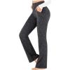 Ewedoos Bootcut Yoga Pants with Pockets for Women Wide Leg Pants Woman High Waisted Stretchy Work Pants for Yoga Workout(Charcoal)