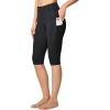 Ewedoos Capri Leggings for Women with Pockets Women’s Capris Knee Length High Waisted Yoga Pants Compression Workout Leggings(Black)