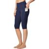 Ewedoos Capri Leggings for Women with Pockets Women’s Capris Knee Length High Waisted Yoga Pants Compression Workout Leggings(Blue)