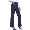Ewedoos Dress Pants Women Stretchy Work Pants for Women with Pockets Dress Pants Tummy Control Office Casual 31″/ 29″(Dark Blue)