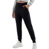 Ewedoos Fleece Lined Pants Women – Fleece Lined Sweatpants Women with Pockets High Waisted Thermal Joggers Winter Pants(Black)