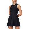 Ewedoos Golf Dresses for Women Athletic Dress with Shorts Underneath and Bra 3 Pockets Tennis Dresses for Workout Active(Black)