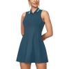 Ewedoos Golf Dresses for Women Athletic Dress with Shorts Underneath and Bra 3 Pockets Tennis Dresses for Workout Active(Indigo)