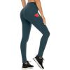 Ewedoos Leggings with Pockets for Women High Waisted Athletic Workout Compression Leggings Tummy Control Yoga Pants Women(Dark Green Leggings)
