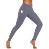 Ewedoos Leggings with Pockets for Women High Waisted Athletic Workout Compression Leggings Tummy Control Yoga Pants Women(Gray)