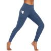 Ewedoos Leggings with Pockets for Women High Waisted Athletic Workout Compression Leggings Tummy Control Yoga Pants Women(Indigo)