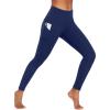 Ewedoos Leggings with Pockets for Women High Waisted Athletic Workout Compression Leggings Tummy Control Yoga Pants Women(Navy)