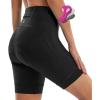Ewedoos Padded Bike Shorts Women 4D Padding Cycling Shorts with Pocket Road Mountain Ride Womens Biking Bicycle Biker Shorts(Black)