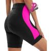 Ewedoos Padded Bike Shorts Women 4D Padding Cycling Shorts with Pocket Road Mountain Ride Womens Biking Bicycle Biker Shorts(Pink)