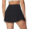 Ewedoos Pleated Tennis Skirts for Women Athletic Skirt with Shorts Underneath Skorts for Woman with Pockets for Golf(Black)