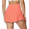 Ewedoos Pleated Tennis Skirts for Women Athletic Skirt with Shorts Underneath Skorts for Woman with Pockets for Golf(Burnt Coral)