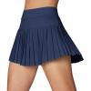 Ewedoos Pleated Tennis Skirts for Women Athletic Skirt with Shorts Underneath Skorts for Woman with Pockets for Golf(Dark Blue)