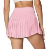 Ewedoos Pleated Tennis Skirts for Women Athletic Skirt with Shorts Underneath Skorts for Woman with Pockets for Golf(Pink)
