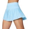 Ewedoos Pleated Tennis Skirts for Women Athletic Skirt with Shorts Underneath Skorts for Woman with Pockets for Golf(Sky Blue)