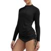 Ewedoos Rash Guard for Women UPF 50+ Sun Protection Clothing Swim Shirts for Woman SPF Shirts Long Sleeve UV Sun Shirts(Black)