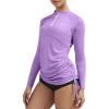 Ewedoos Rash Guard for Women UPF 50+ Sun Protection Clothing Swim Shirts for Woman SPF Shirts Long Sleeve UV Sun Shirts(Purple)