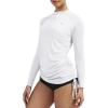 Ewedoos Rash Guard for Women UPF 50+ Sun Protection Clothing Swim Shirts for Woman SPF Shirts Long Sleeve UV Sun Shirts(White)
