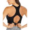 Ewedoos Sports Bras for Women High Support High Impact Sports Bras for Women Large Bust Push up Racerback Workout Running Bra(Black)