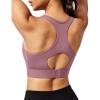Ewedoos Sports Bras for Women High Support High Impact Sports Bras for Women Large Bust Push up Racerback Workout Running Bra(Pink)