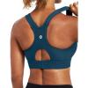 Ewedoos Sports Bras for Women High Support Racerback High Impact Padded Sports Bra Large Bust for Workout Running Yoga(Indigo)