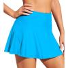 Ewedoos Swim Skirt Tummy Control Swim Skirt Bottoms for Women with Pockets Bathing Suit Swimsuit Tankini Swimming Skort(Bright Blue)